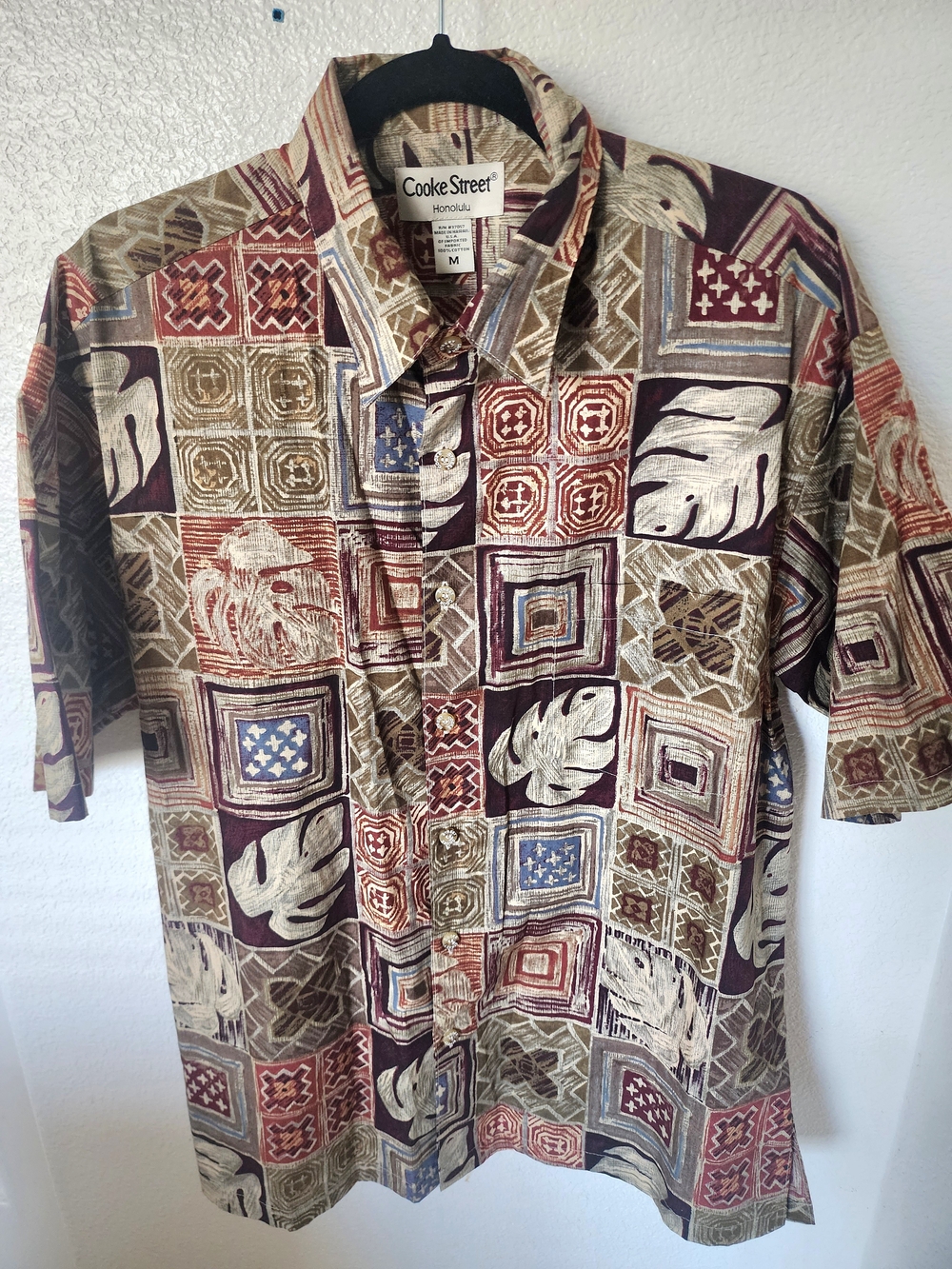 Cooke Street Honolulu Hawaiian Aloha Shirt Made in Hawaii 100% Cotton Patchwork